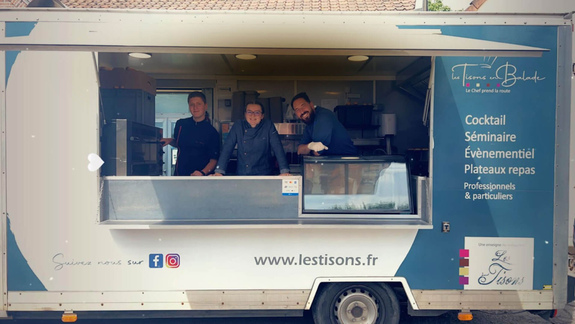 Food truck Les Tisons en balade, camion restaurant bistronomique